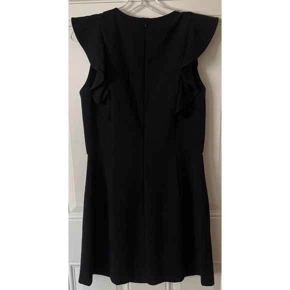 French Connection Size 10 Black Ruffle Mini Dress - Picture 6 of 7